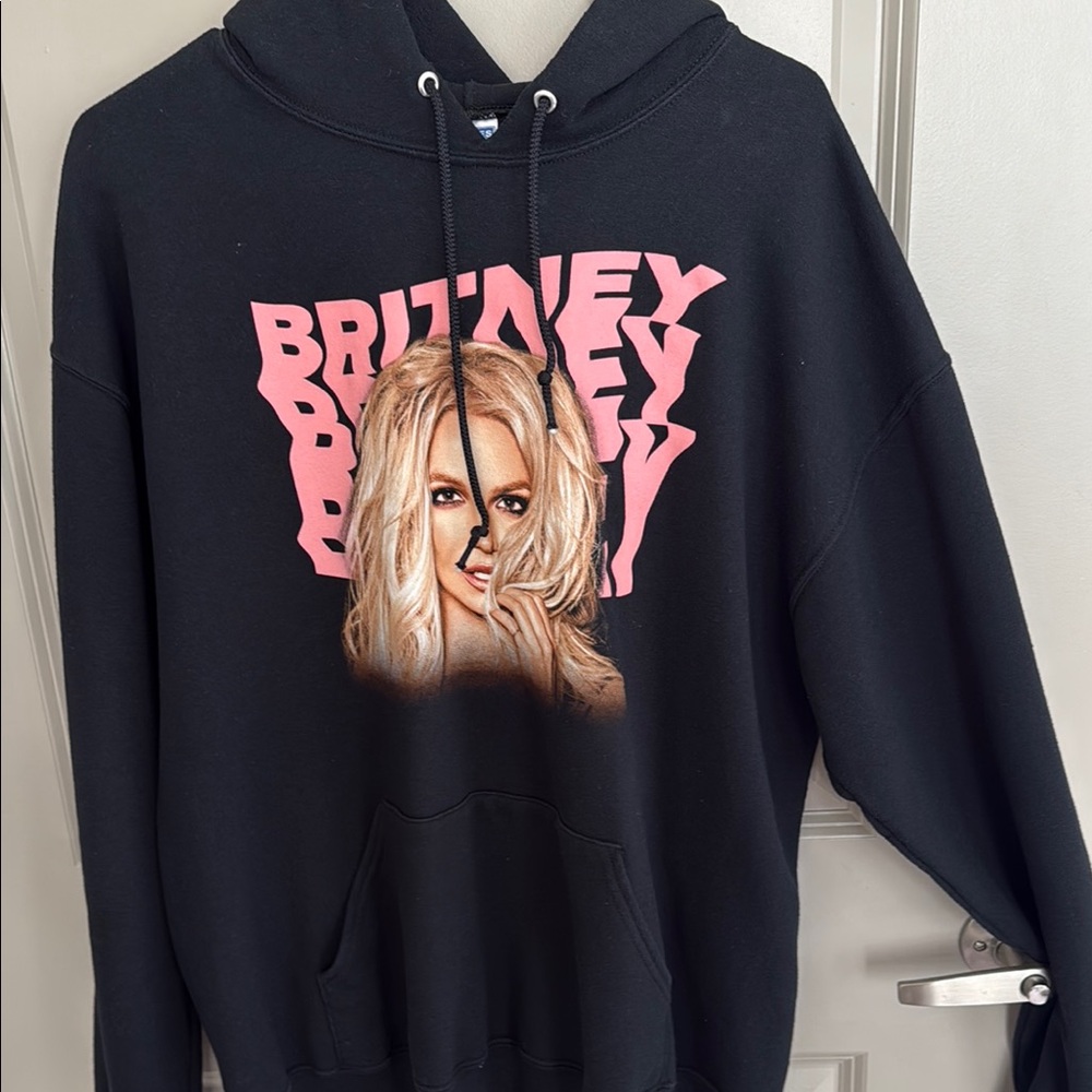 Britney Spears Black Graphic Hoodie